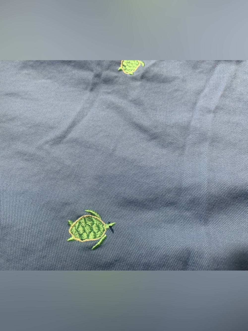 Talbots Light Blue Embroidered Green Turtle Women's Bermuda Shorts - Picture 6 of 9